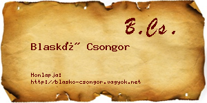 Blaskó Csongor névjegykártya