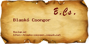 Blaskó Csongor névjegykártya